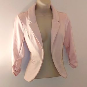 Candies light pink soft demi sleeve blazer jacket